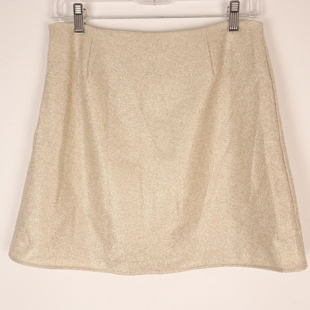 Myan Gold Sparkly Mini Skirt - Women's Size Medium